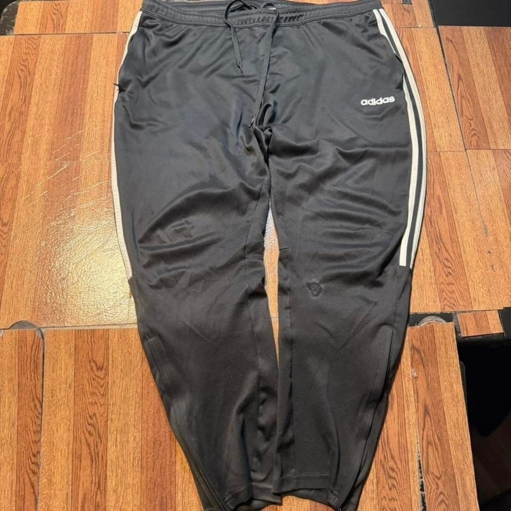 Adidas Black Striped Retro Tech Sportswear Sweatpants Jogger 2XL